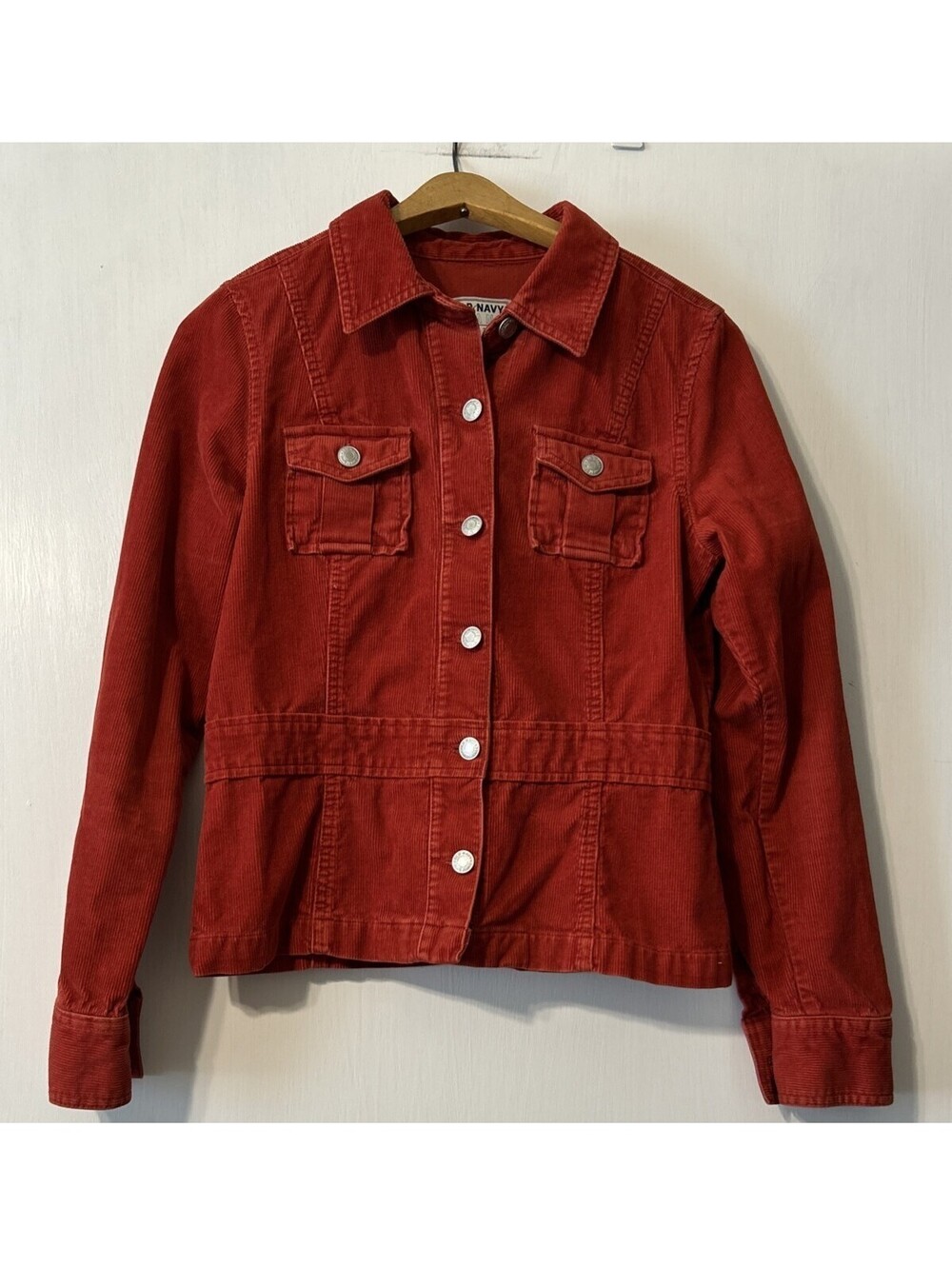 90s Old Navy Corduroy Jacket Red Womens Small chore Western VTG Barn Farm
